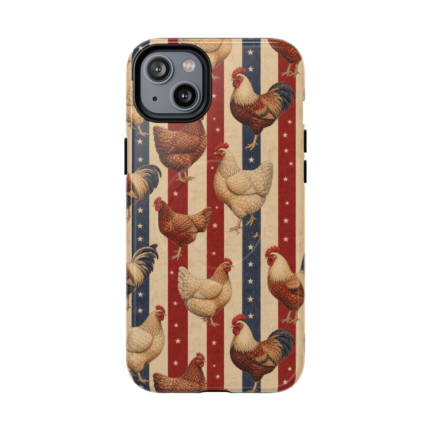 Chickens and Stripes Magnetic Case