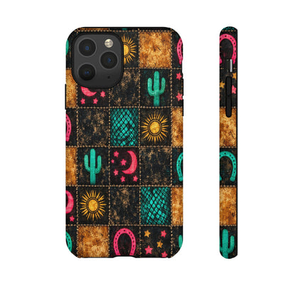 Neon Cactus Patchwork Tough Case