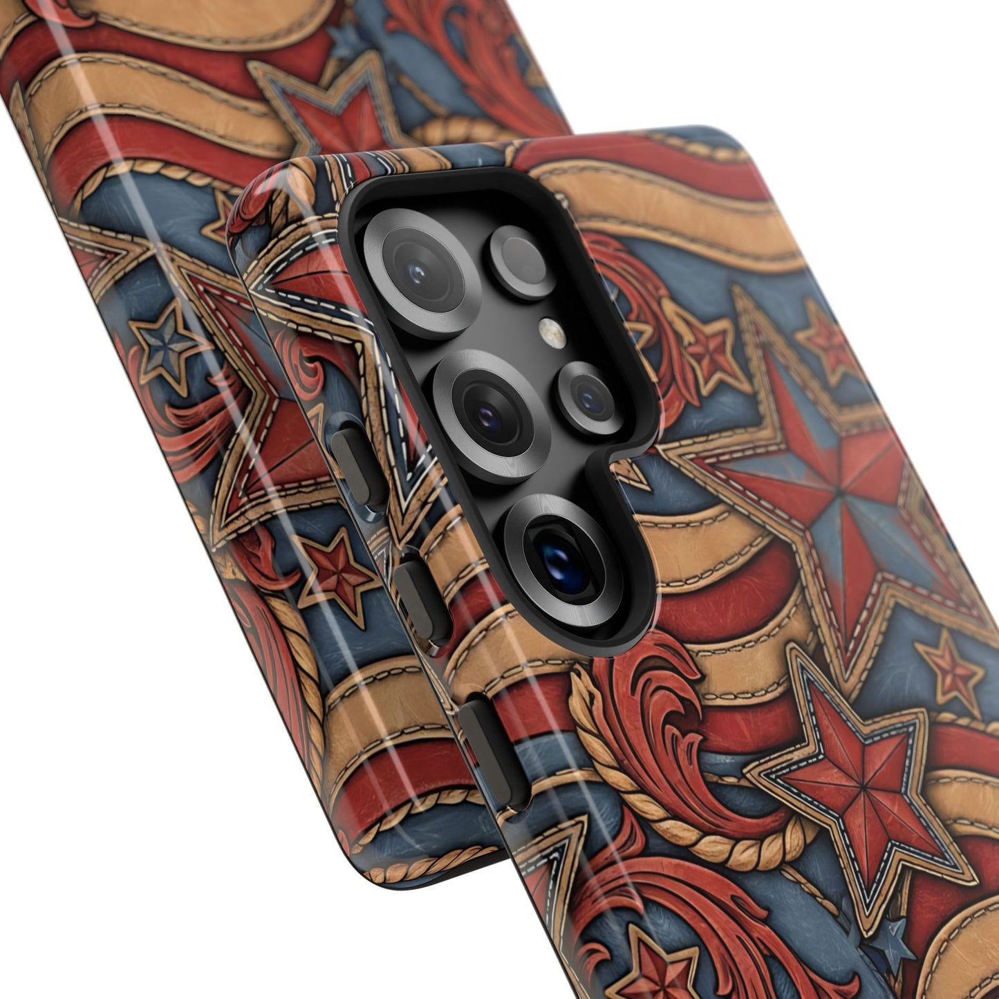 Faux Tooled Americana Tough Phone Case