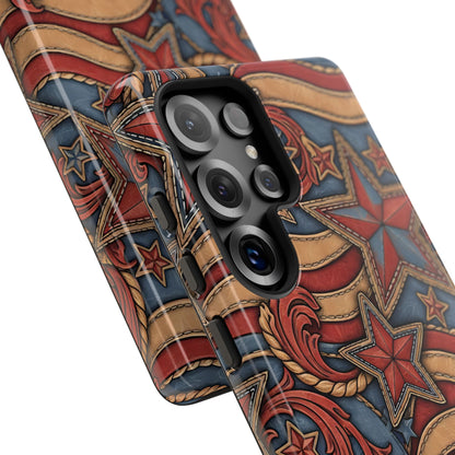 Faux Tooled Americana Tough Phone Case