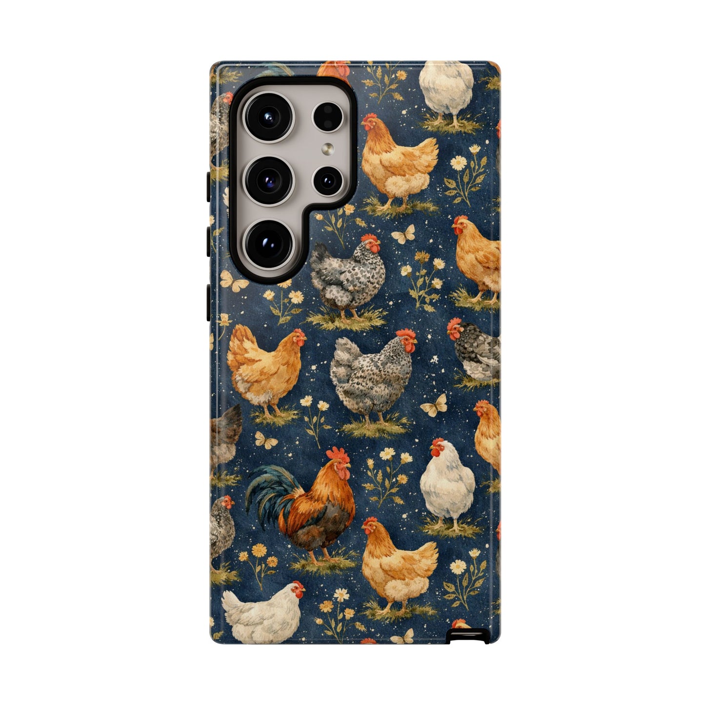 Indigo Chickens Tough Case