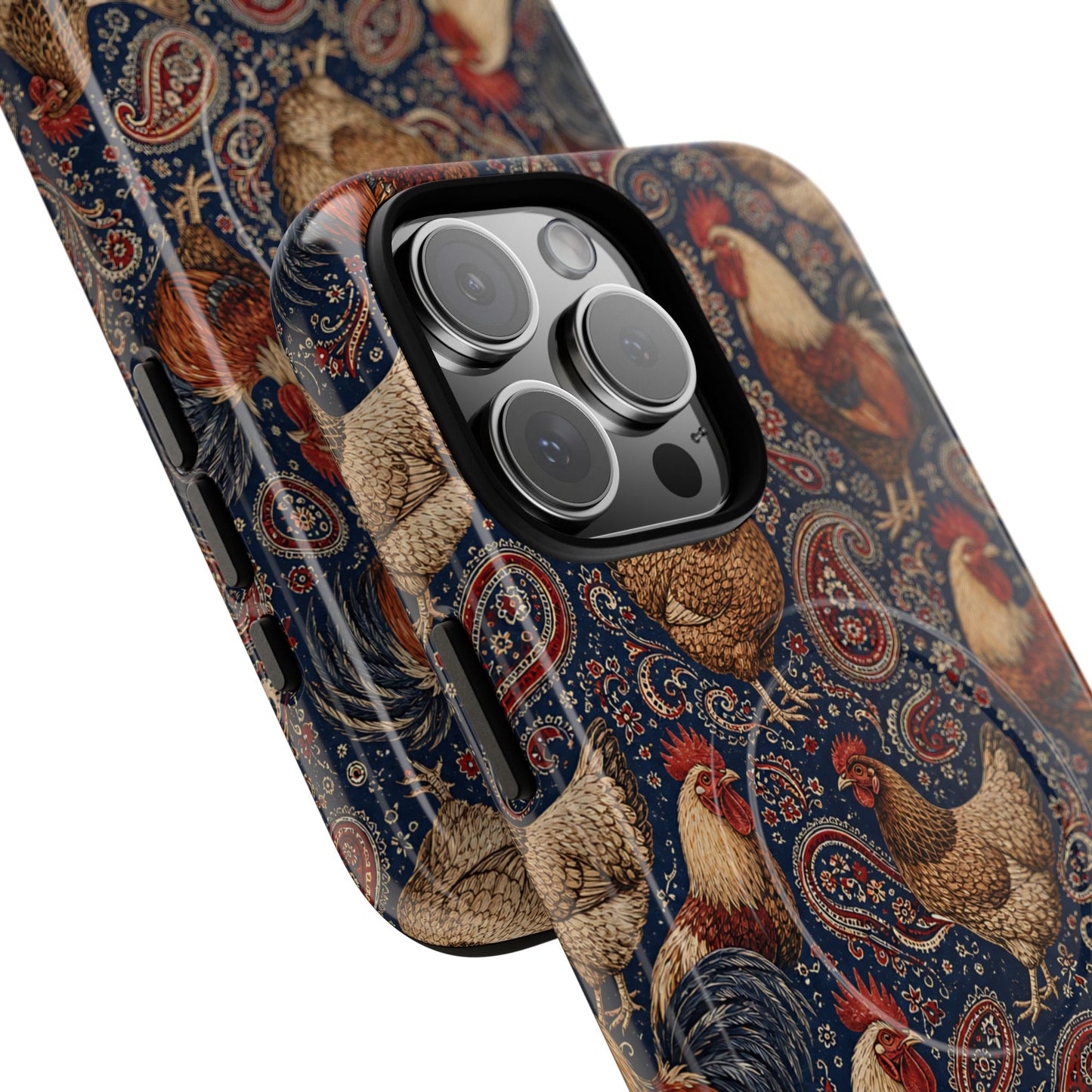 Patriotic Paisley Chickens Magnetic Case
