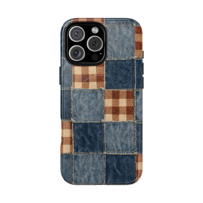 Denim Patchwork Magnetic Case