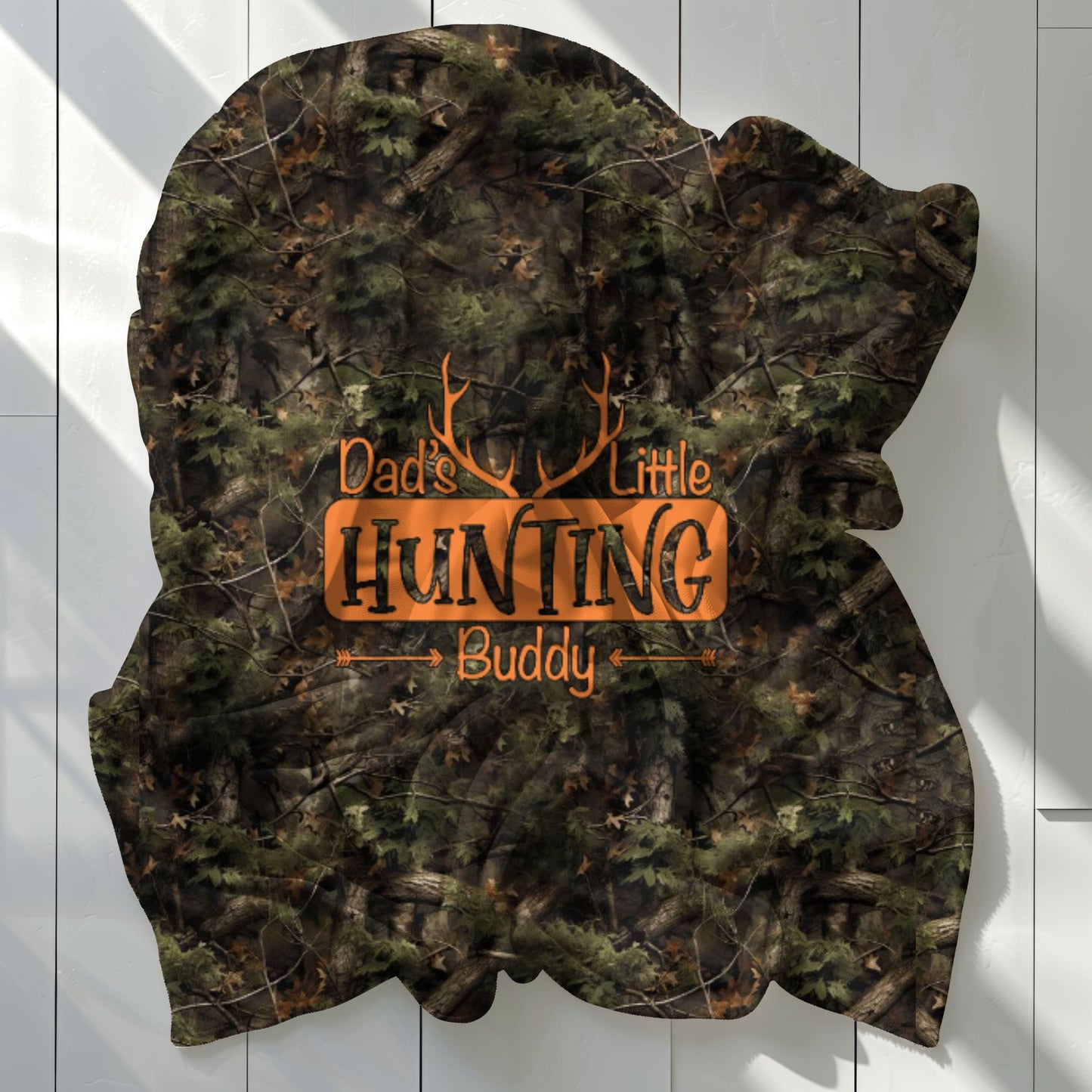 Dad's Little Hunting Buddy Camo Blanket