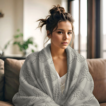 Boot Stitch Pattern Blanket - Beige