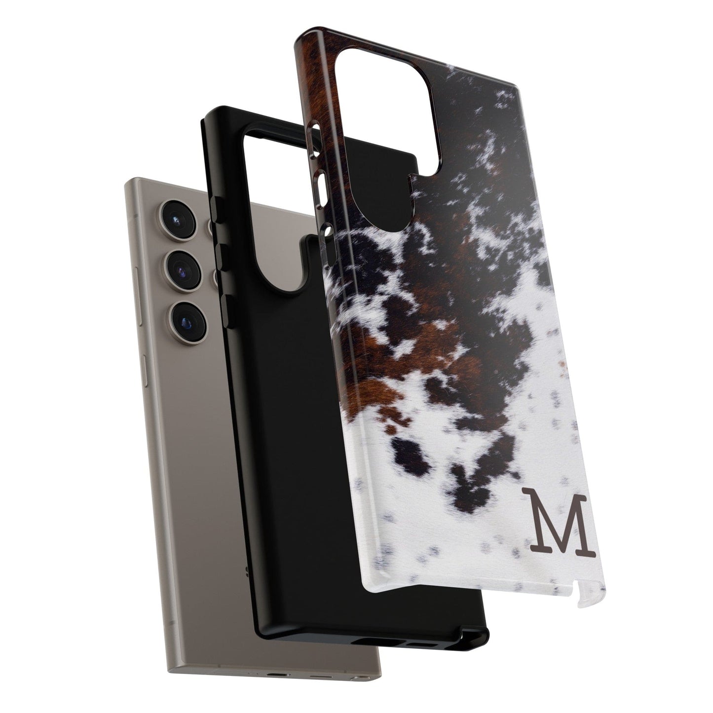 Cowhide Monogram Phone Case