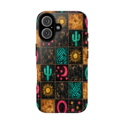 Neon Cactus Patchwork Tough Case