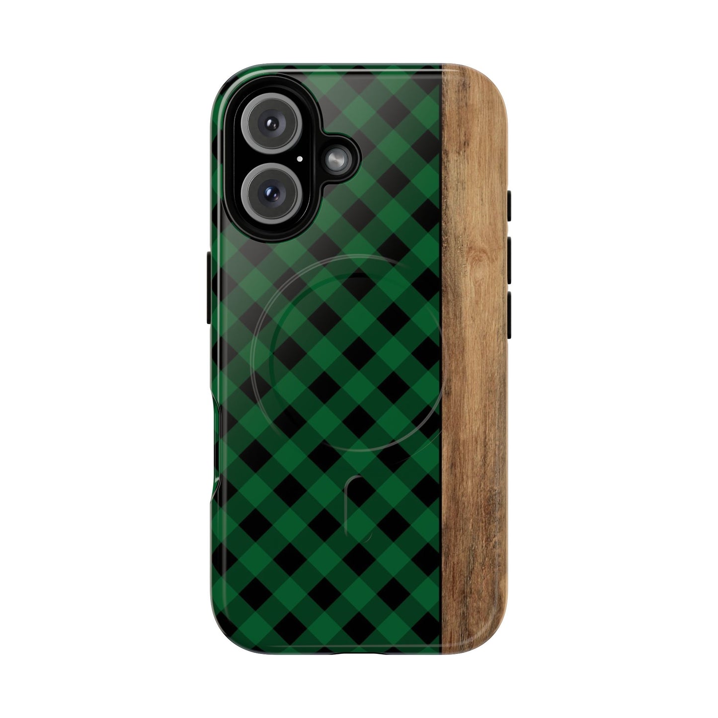 Green Plaid Magnetic Case