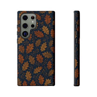 Navy Autumn Leaves Tough Case