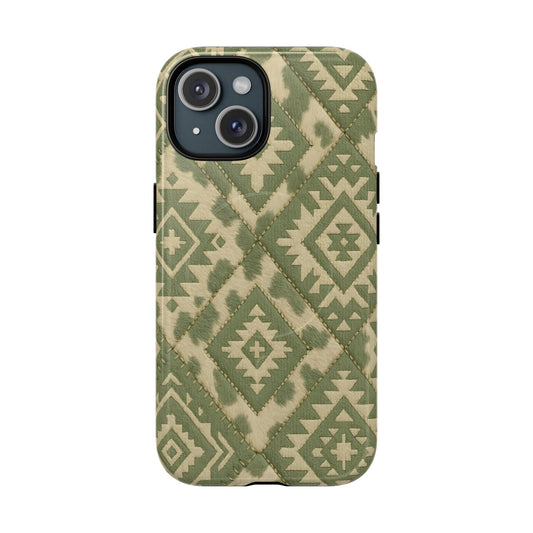 Sage Aztec Quilt Magnetic Case