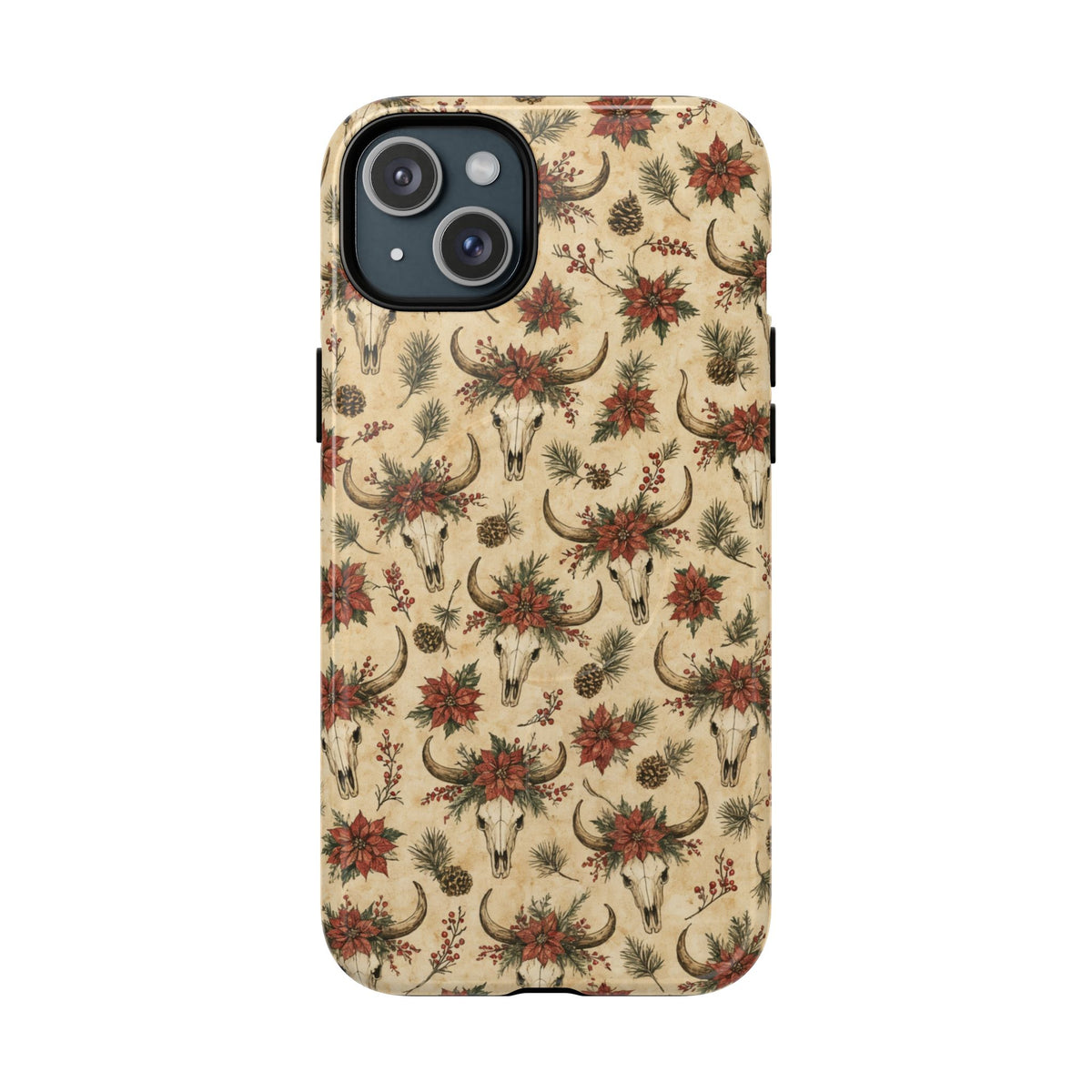 Skull Poinsettia Magnetic Case