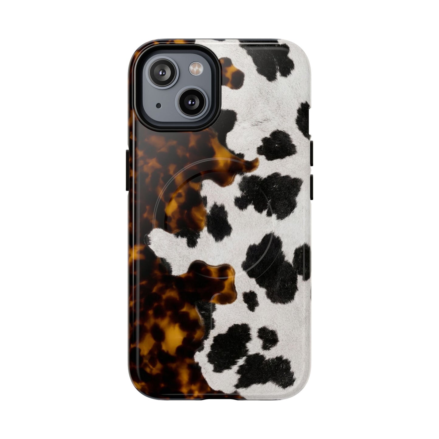 Tortoiseshell + Cowhide Magnetic Case