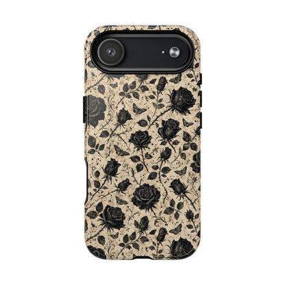 Black Rose Bone Magnetic Case