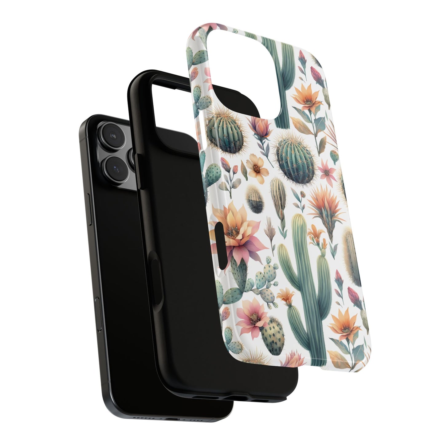 Floral Cactus Tough Phone Case