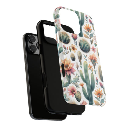 Floral Cactus Tough Phone Case