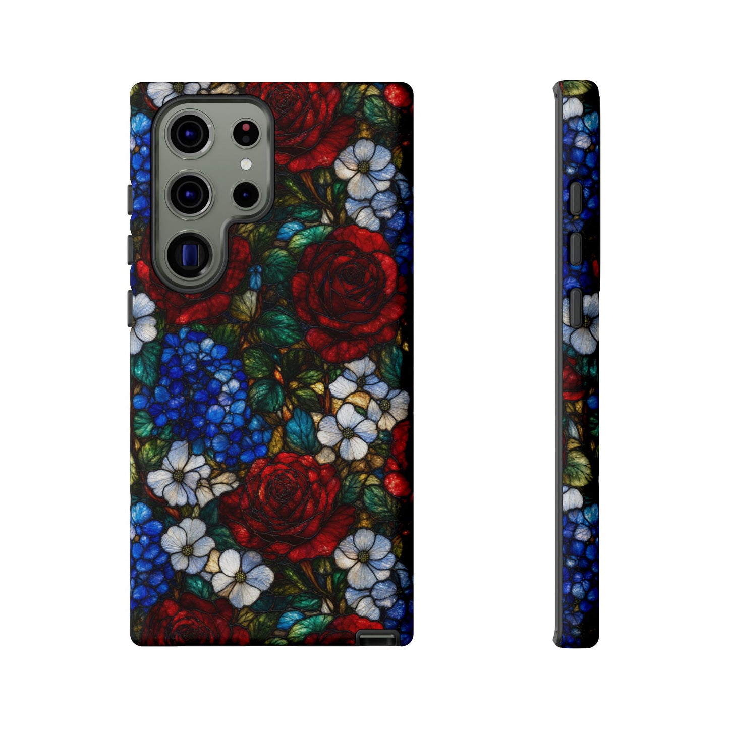 Patriotic Floral Glass Tough Case