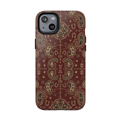 Burgundy Bandana Magnetic Case
