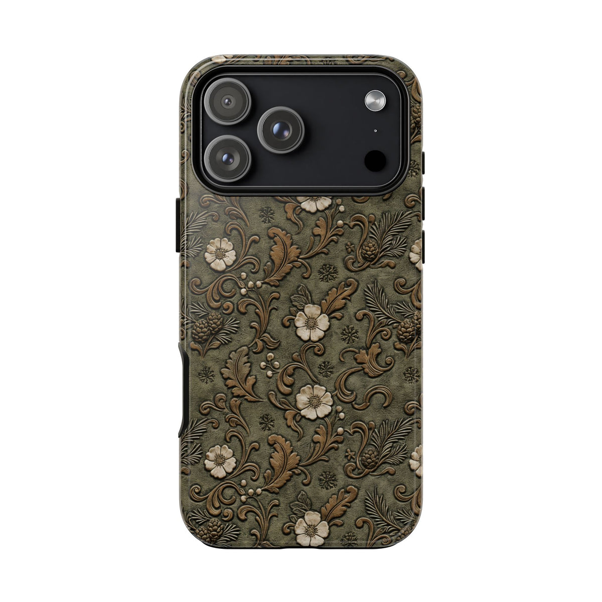 Sage Tooled Roses Tough Case