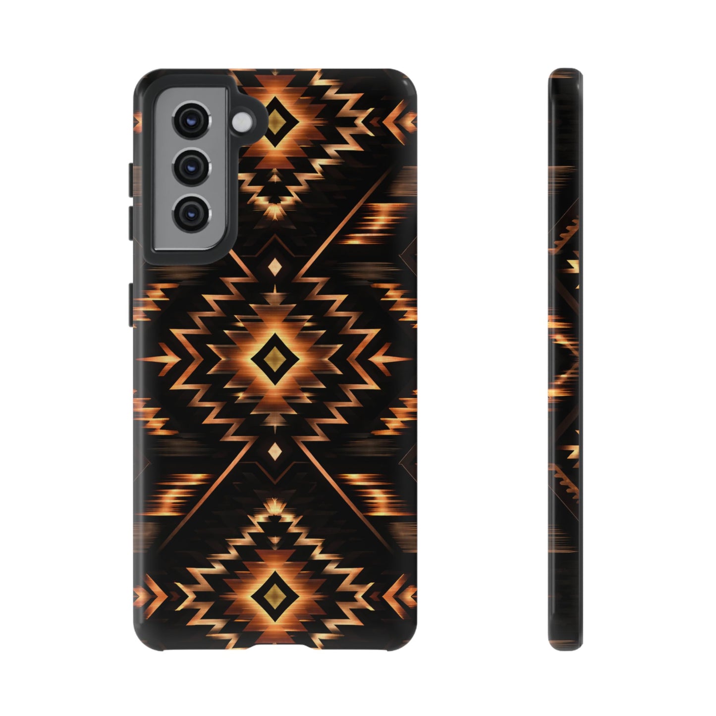Black Gold Aztec Rug Tough Case