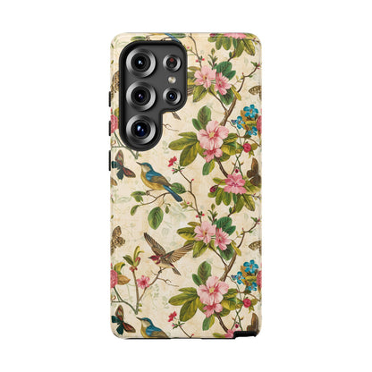 Flowers and Birds Tough Phone Case