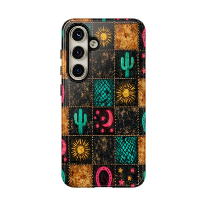 Neon Cactus Patchwork Tough Case