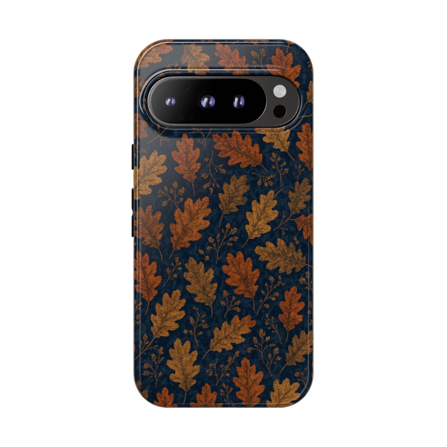 Navy Autumn Leaves Tough Case