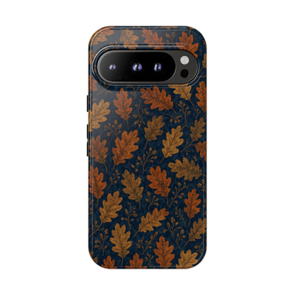 Navy Autumn Leaves Tough Case