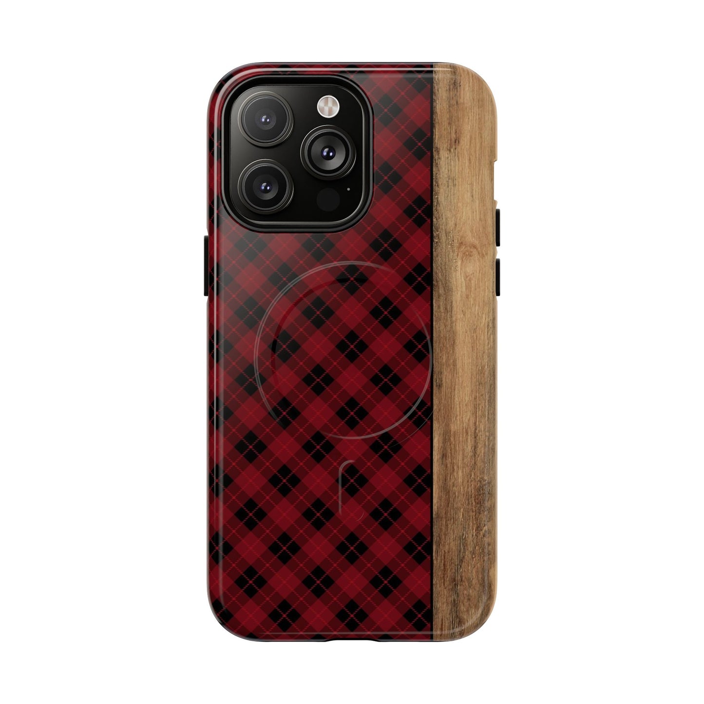 Red Plaid Magnetic Case