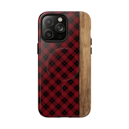 Red Plaid Magnetic Case