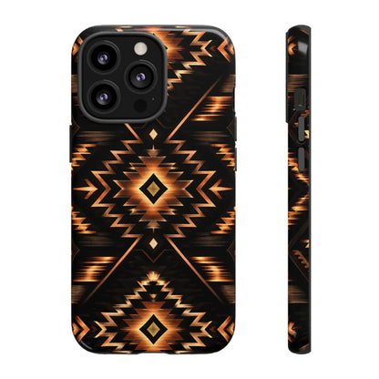 Black Gold Aztec Rug Tough Case