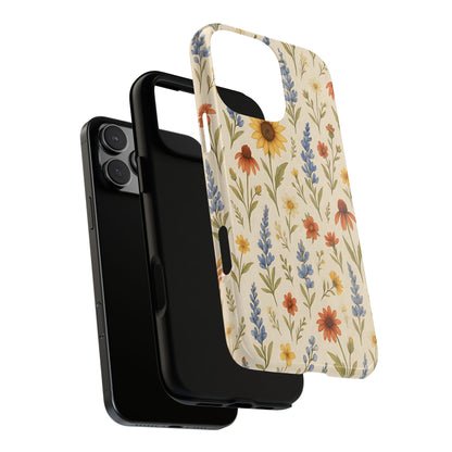 Rustic Wildflowers Tough Phone Case