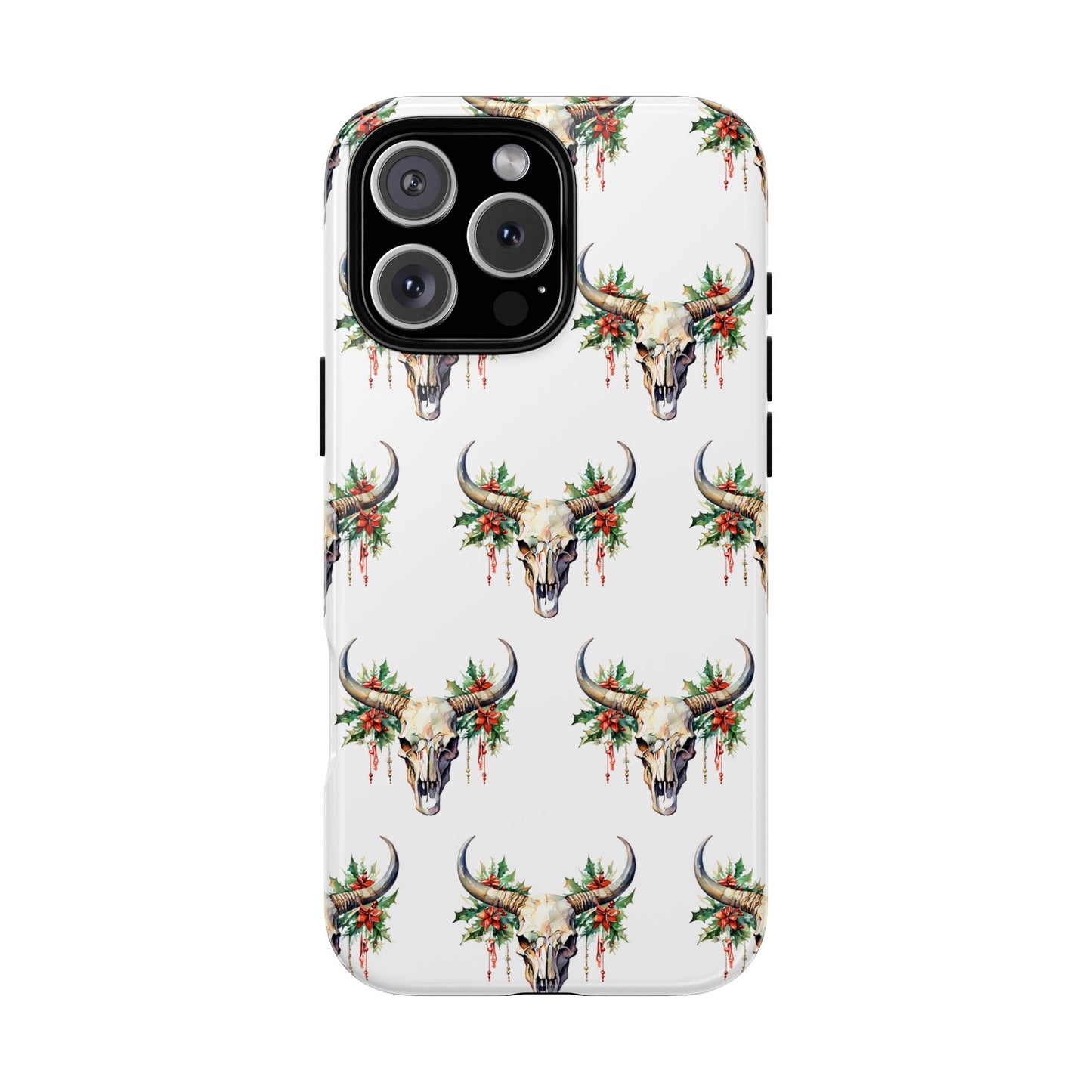 Christmas Bull Skull Tough Phone Case