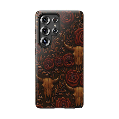 Bull Skull Cowgirl Rose Tough Case