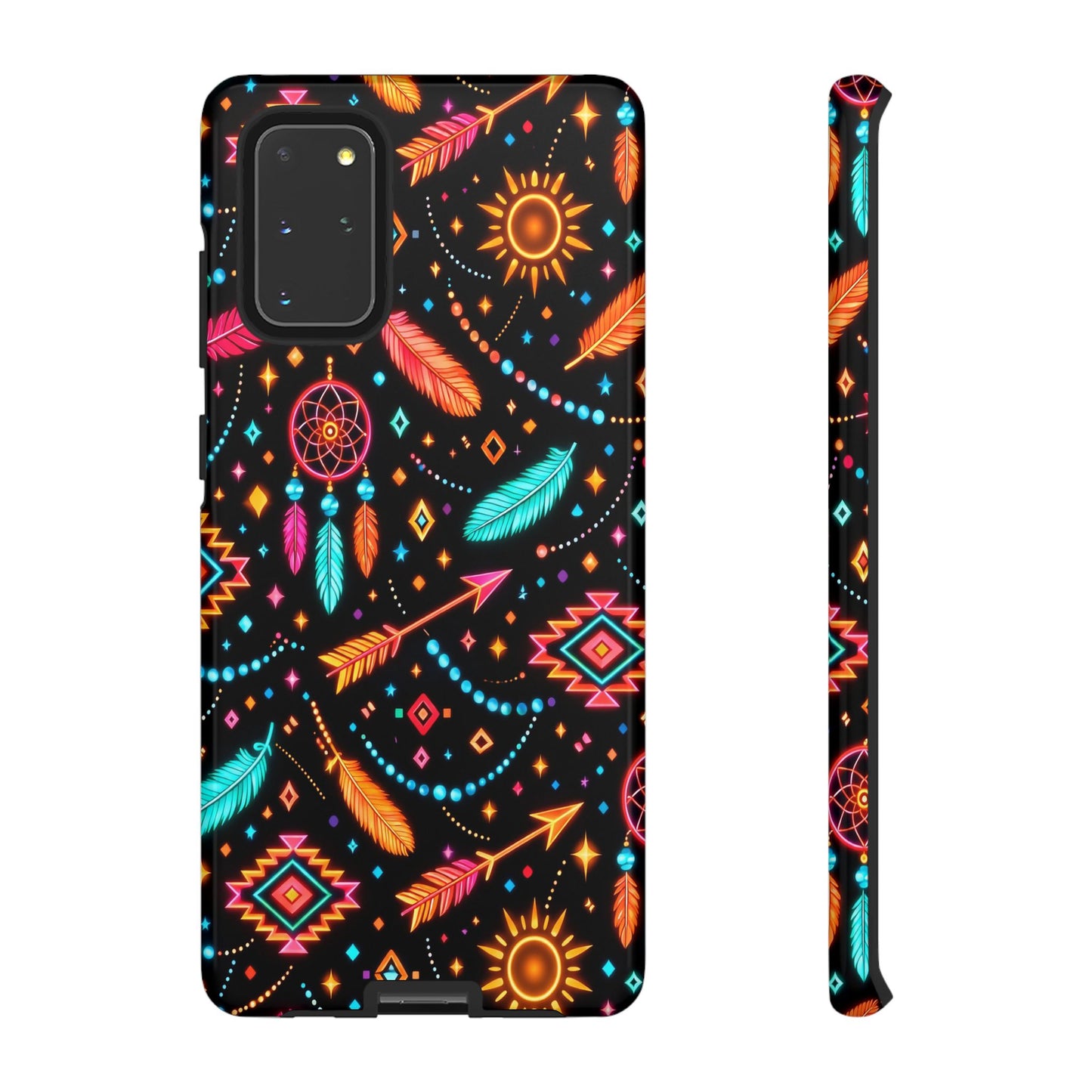 Neon Aztec Feather Tough Case