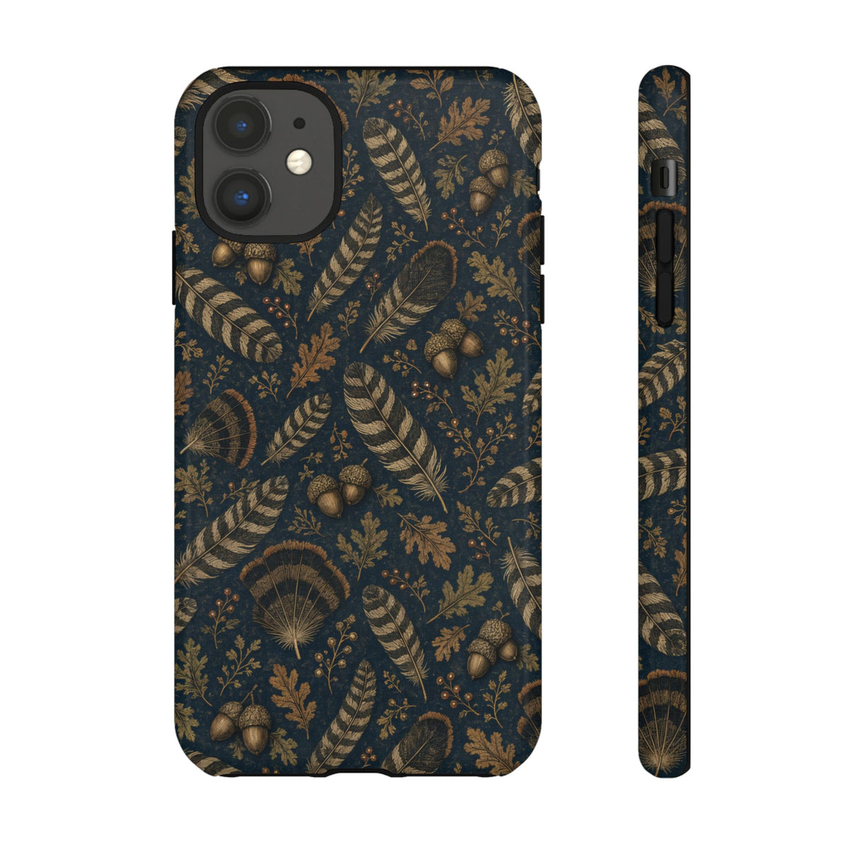 Navy Feathers Tough Case