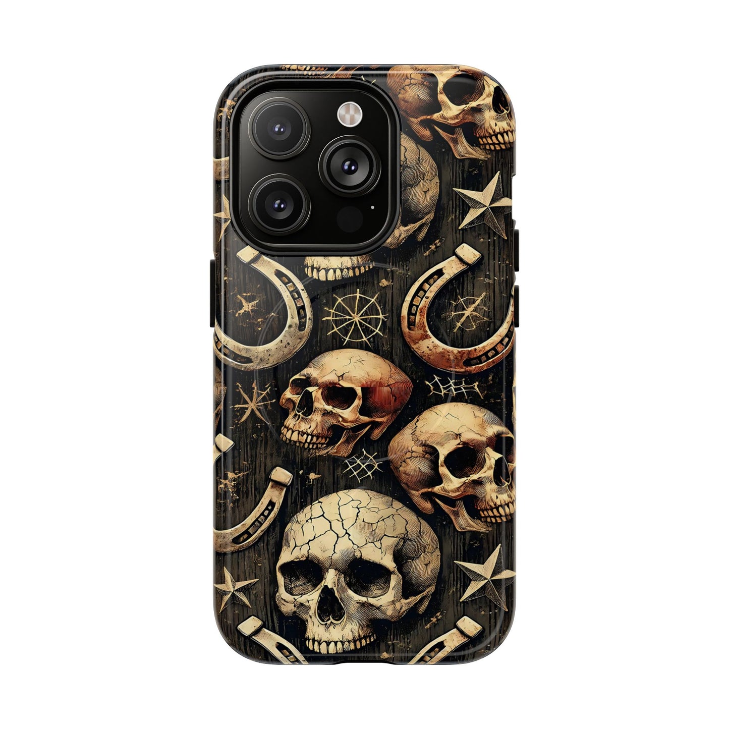 Skulls Horseshoes Dark Magnetic Case