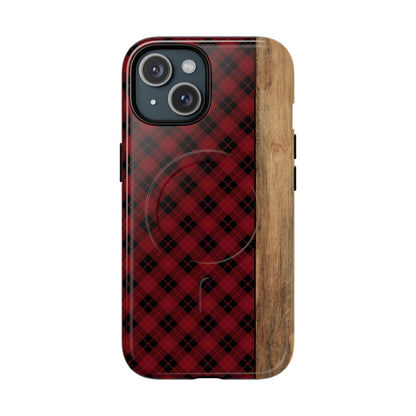 Red Plaid Magnetic Case