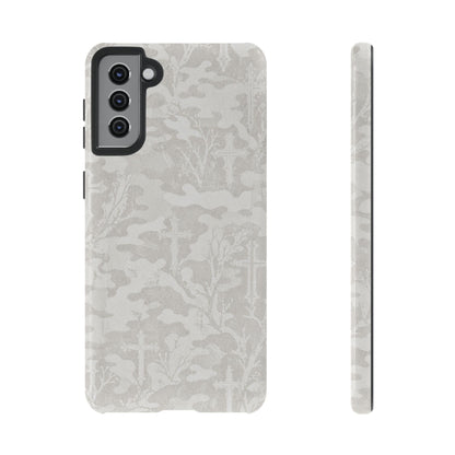 White Camo Cross Tough Case