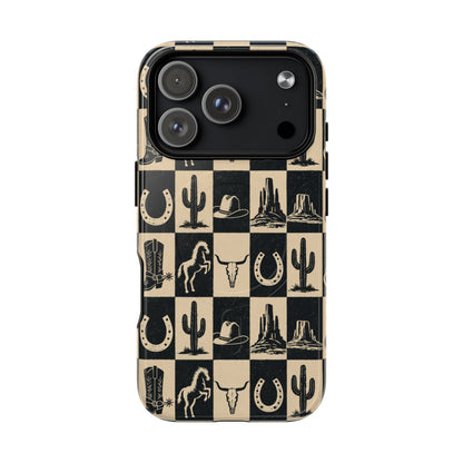 Western Checkerboard Magnetic Case