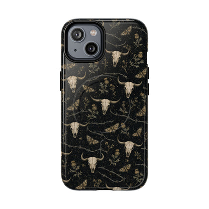 Bull Skull Barbwire Magnetic Case