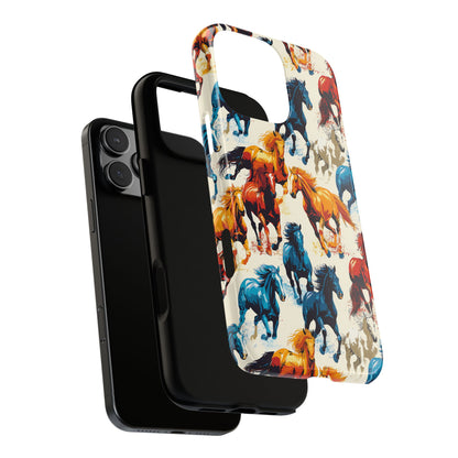 Colorful Horses Tough Phone Case