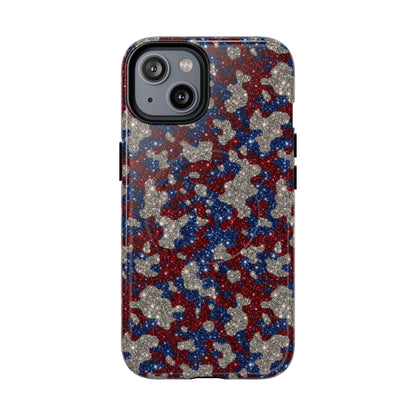 USA Cowhide Glitter Magnetic Case