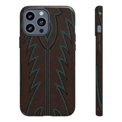 Boot Closeup Brown Turquoise Tough Case