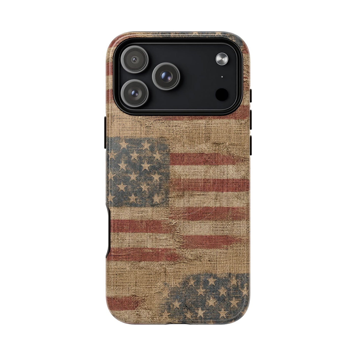 Burlap Flag Magnetic Case