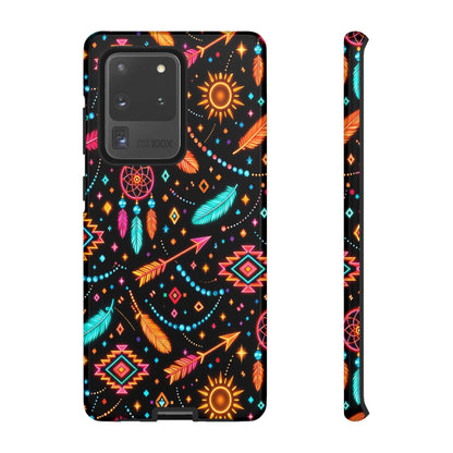 Neon Aztec Feather Tough Case