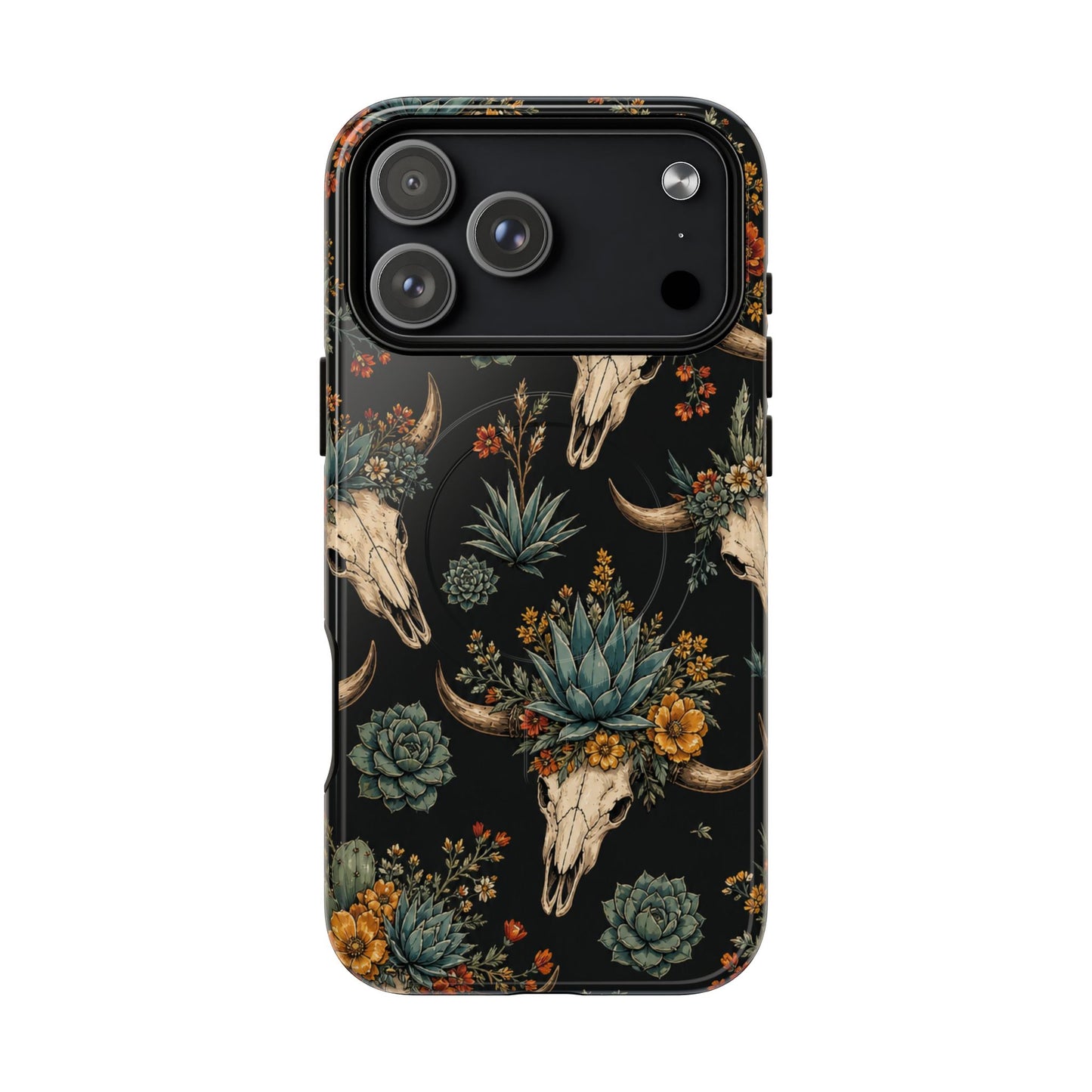 Desert Bloom Skull Magnetic Case