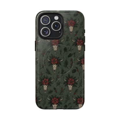 Inked Christmas Skull Magnetic Case