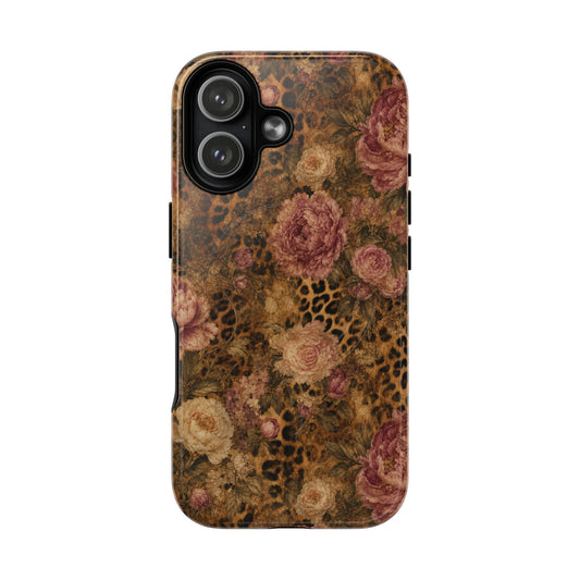 Leopard Floral Magnetic Case