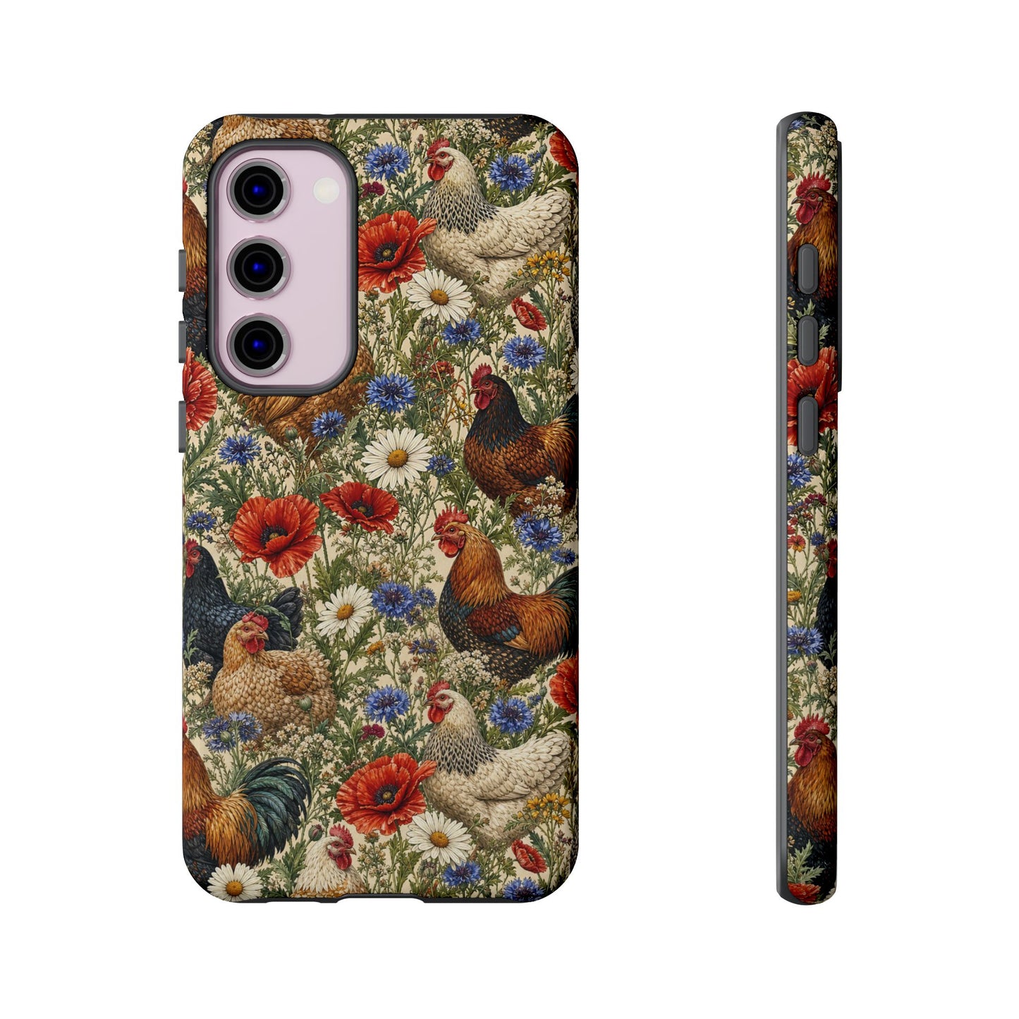 Patriotic Floral Chickens Tough Case