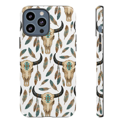 Aztec Feather Skull Tough Case
